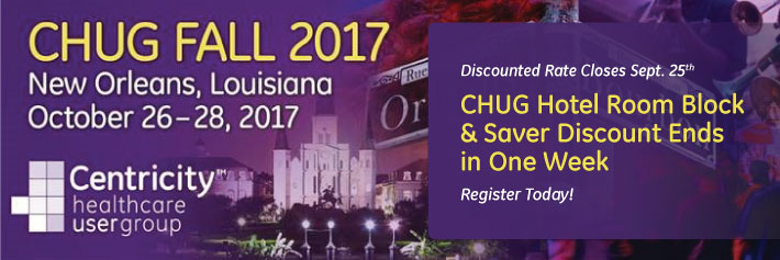 CHUG Hotel Room Block and Saver Discount Ends in One Week! Register Now!